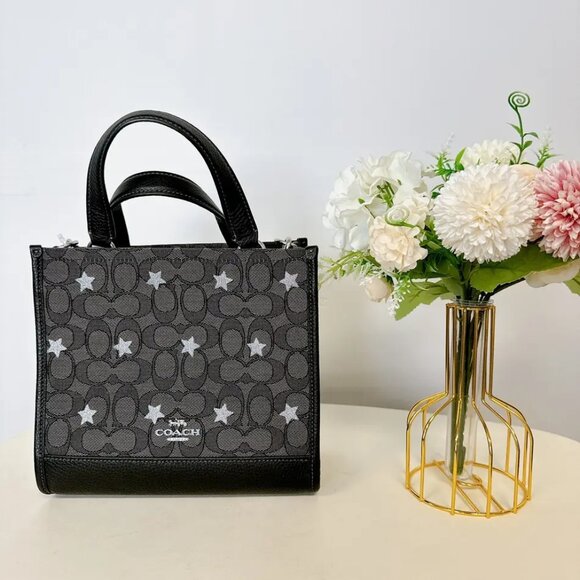 Coach NEW! Star Print Signature Jacquard Dempsey Tote w/Tags! - Picture 13 of 16